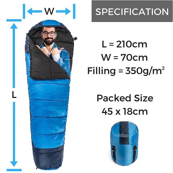 Buy Lightweight 1.5kg Mummy Polyester Sleeping Bag at wholesale prices