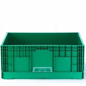 Solid Box Plastic Collapsible Vegetable Crate for Versatile and Space-Saving