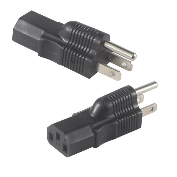 Buy NEMA 5-15P to IEC320 C13 Plug Adapter Black at wholesale prices