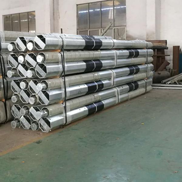Buy Octagonal Galvanized Steel Pole 10 Ft 16 Ft 60ft 75ft 10 KV-550 KV Transmission Line Electrical at wholesale prices