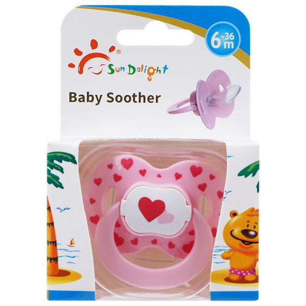 Buy Tear Resistant Pink Blue ABS Pacifier Silicone Baby Soother at wholesale prices