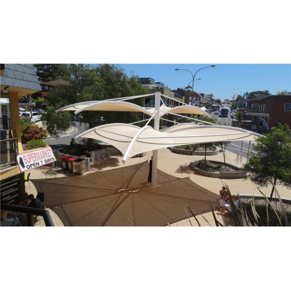 Steel Tensile Shade Structures PVDF Membrane Sun Shade Exterior Park stable