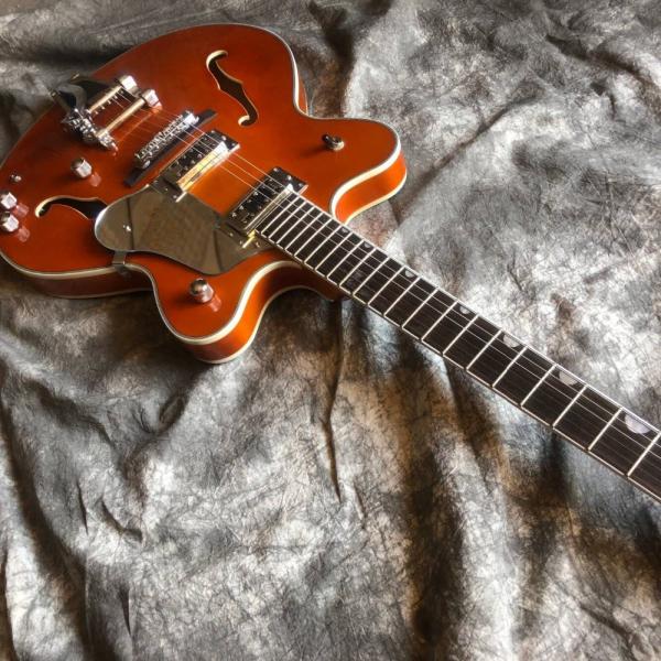 Custom double F hollow body Jazz electric guitar 6 Strings,Rosewood fingerboard, Gold hardware gitaar,China Muscial Inst