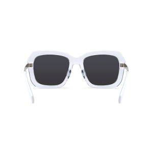 TAC Polaroid Sunglasses Women , White Frame Sunglasses Black Metal Temples