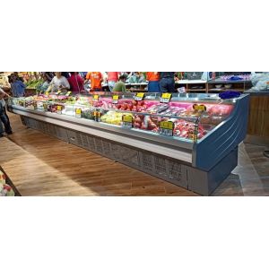 Restaurant Commercial Deli Display Case / Fresh Meat Display Chiller With