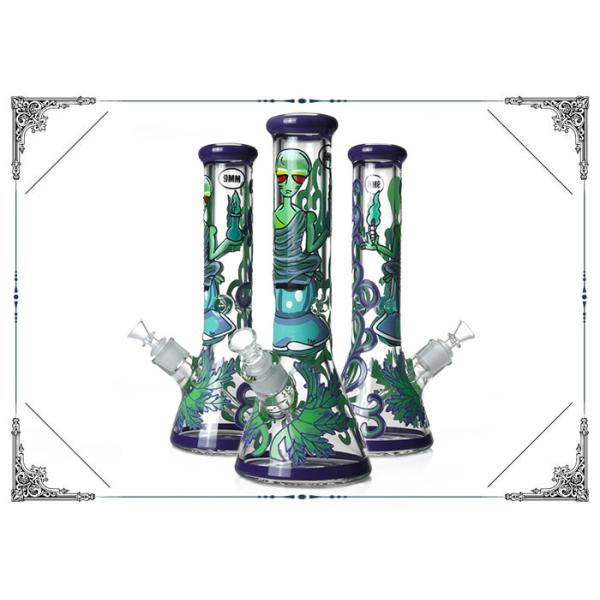 Buy 13.5 Beaker Bong ET Art 9mm Glass Smoking Water Pipe 14.4mm Joint at wholesale prices