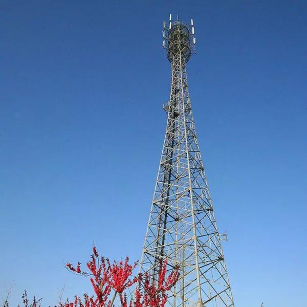 Buy Inside Ladder 45m Three Legged Transmission Lattice Tower 120km / H Free Standing at wholesale prices