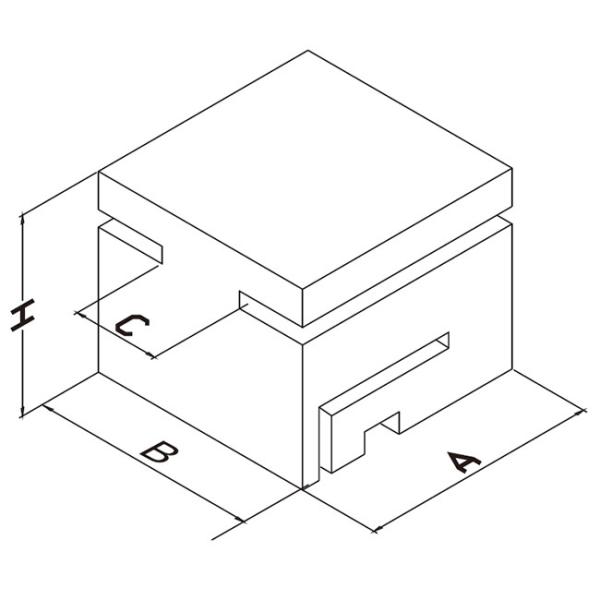 74x76x62.2mm Sliding Gate Nylon Guide Block 75mm White