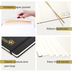 Hardcover Weekly Planner 2023 2024 Black A4 Monthly Weekly Agenda January To