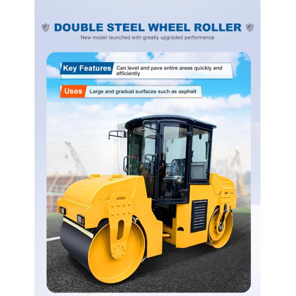 High Quality 6000kg Hydraulic Vibratory Asphalt Compactor Machine 6Ton Road Roller for Sale