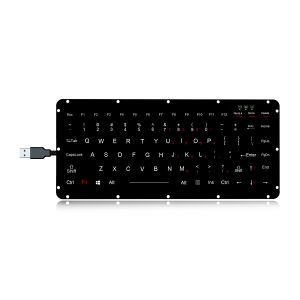 Silicon Industrial Keyboard Compact With Backlight Panel Mount Version