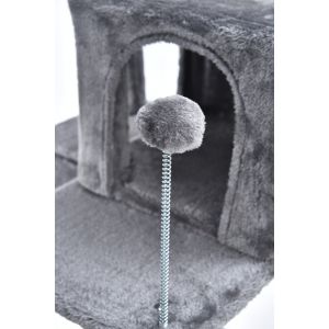 Wood Cat House Scratcher Black Cat Scratching Pole Tower Customized