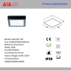 High efficeiency IP40 24W waterproof LED panel light for residence led downlight