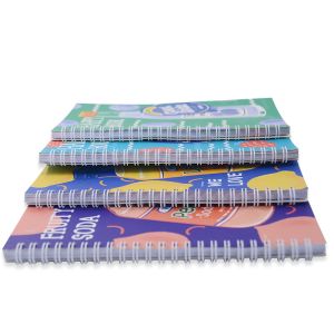 Custom A5 Gold Wire Journal Note Book With Spiral Binding And Personalized Cover