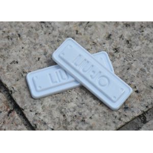Degradable 2mm garment TPU Clothing Labels With Mould Embossed Logo