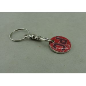 Supermarket Trolley Tokens Key Chain Brass Stamped Customized