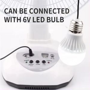LED Light Solar Emergency Fan Recharaeable Solar Table Fan 18W