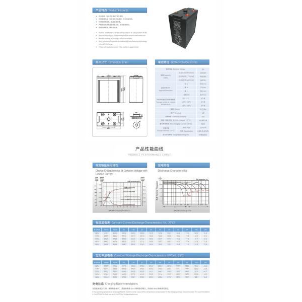 VRLA Battery Type 2V 600Ah Solar Panel Acid Lead Storage Deep Cycle Rechargeable Acid Battery Pack