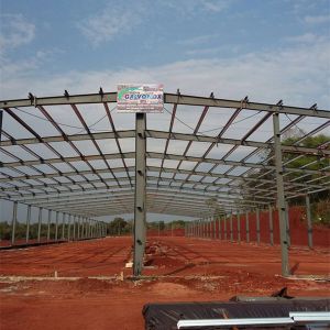 Z Purlin Q235 0.5mm Wall DFT 80um Steel Frame Warehouse