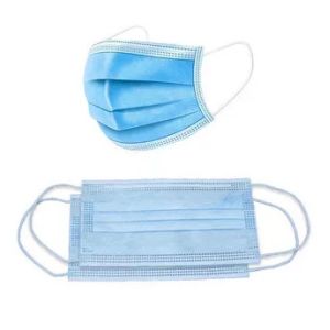 Quality Blue 3 Layer Non Woven Fabric Face Mask Soft With Adjustable Nose Piece for sale