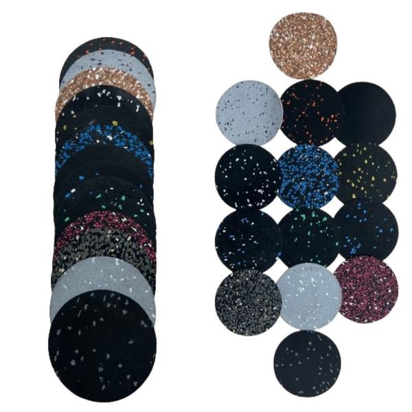 Color Fleck Rubber Gym Equipment Mats 1mx1m 50cmx50cm 15~50mm