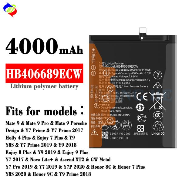 HB406689ECW Battery for Huawei Enjoy 7 Plus Y7 Prime Y7 PRO 2019 Y7 2019 4000mAh 3.82V