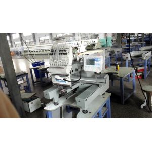 Multi - Languages Touch Panel Single Head Embroidery Machine With Thready