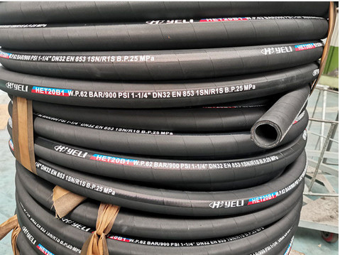 Buy Oil Resistant Synthetic Rubber Inner Tube Wire Braid Hydraulic Hose for Long Lasting Performance at wholesale prices