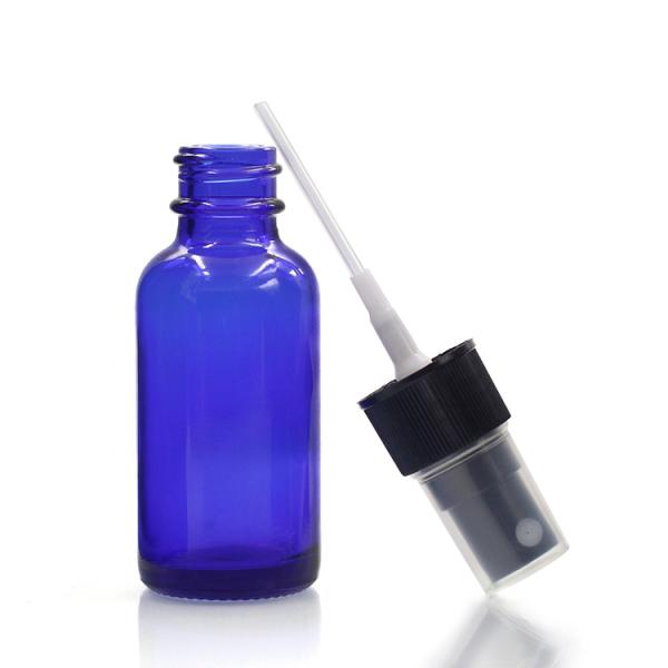 Blue Glass 1 Oz Boston Round Bottles 30ml For Skin Care Products