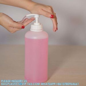 Liquid Detergent Plastic Hand Wash Bottle With Tube Pump Refillable Plastic Pump