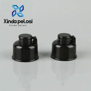 Plastic Cosmetic Bottle Caps PP Lid Electroplating Aluminium Bell Shape Cap UV