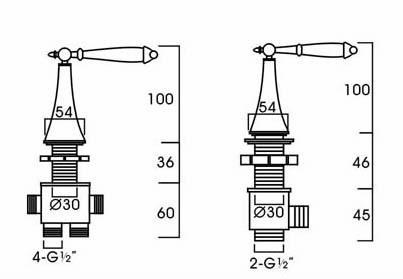 bathtub Faucet /bathtub switch ,mixer switch ,cold & hot water switch AHB-18