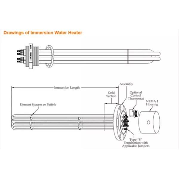 Screw Plug Immersion Heaters Stainless Steel Tubular Heating Element Water Heater