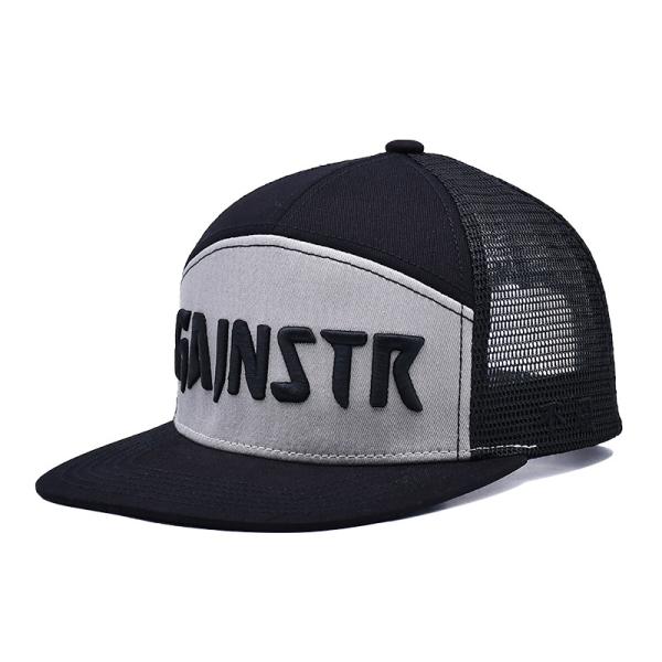 Buy Mesh Flat Brim Cap Material Durable And Breathable Adjustable Snapback Hat Mesh Back For Men Women at wholesale prices