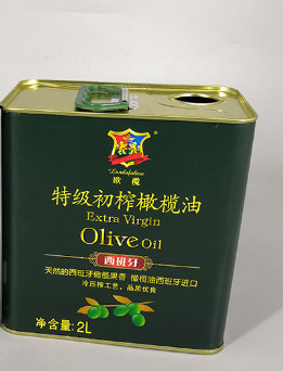 Buy Rectangular Cooking Oil Tin Can Container 2L With Spout Cap at wholesale prices