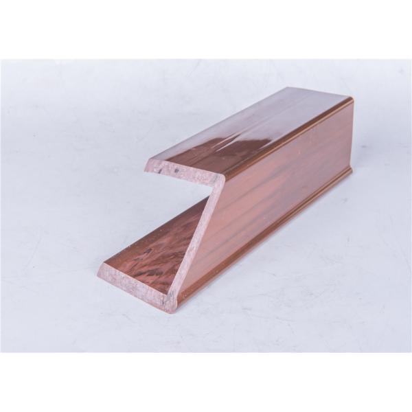 High Energy Efficiency PVC Building Profile , Wooden Effect PVC Extruded