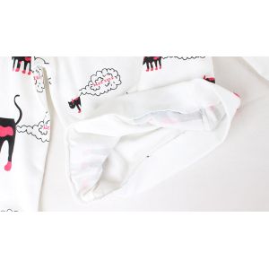 2016 Fashion Girl Kid's Cat Cartoo Pattern Long Sleeve Cotten Sport Kitten Top