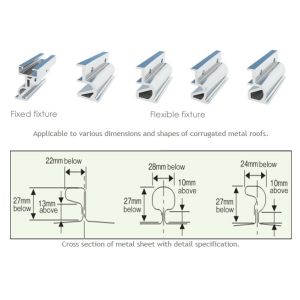 Adjustable Rooftop Solar Mounting Fixtures Flexibility Solar Panel Racking
