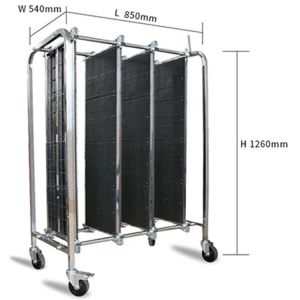 China Stainless Steel Trolley Double Flashboard Pcb Storage Rack on sale