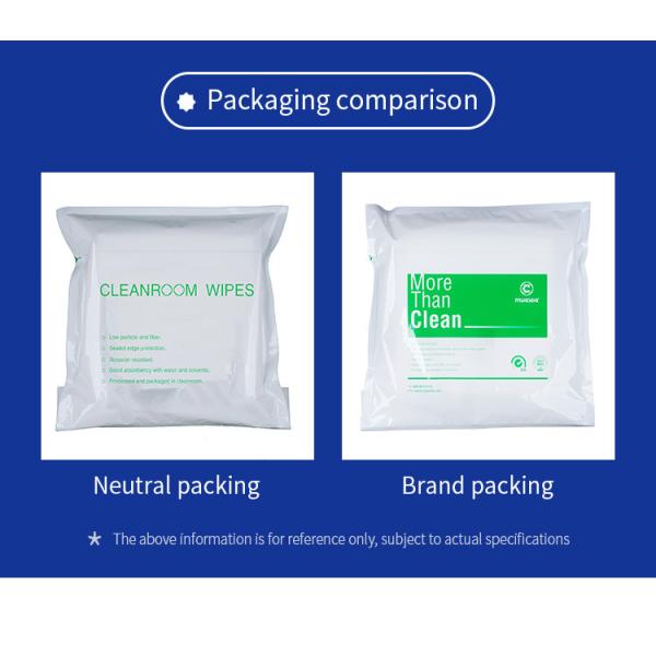 6x6 Inch 180g Cleanroom Microfiber Wipes Class 10-100 Industrial Cleaning Cloth