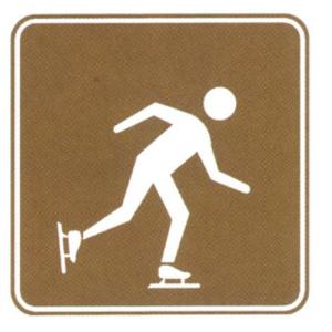 Tourist Attractions Brown Travelling Sign Reflective Film Sheet and Aluminum