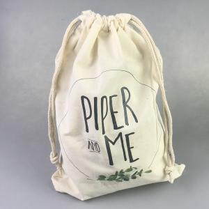 Reusable Natural Color Sport Muslin Cotton Drawstring Bag