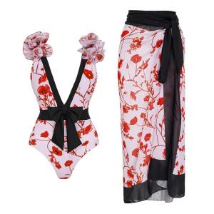 China Women Three Piece Swimwear Regular Within High Elasticity on sale