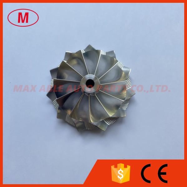 TD04H 19T 46.02/58.00mm 11+0 blades Small Nose, Slim Hub Turbocharger milling/aluminum 2618/billet compressor wheel
