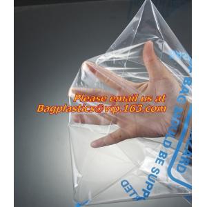 60 micron clear LDPE plastic cotton draw string garbage biohazard bag, Custom