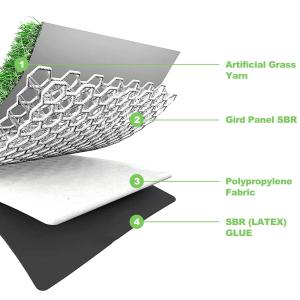 200 Stitches/M PE Material Non Infill Artificial Turf 50mm 18000 Dtex For