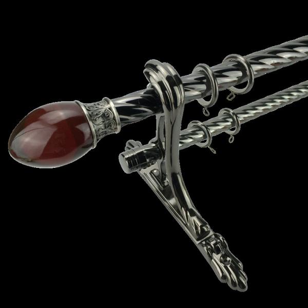 Buy Oval Egg Crystal Head Family Double Tube Curtain Rods at wholesale prices