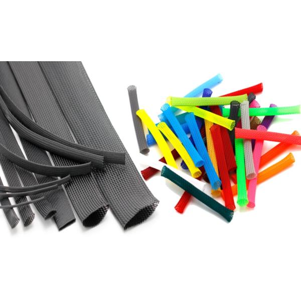 Hot Knife Cut 1" PET Expandable Braided Sleeving Wire Harnesses Management