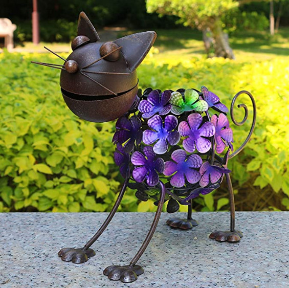 Buy 9.8 Inch Cat Solar Statue at wholesale prices