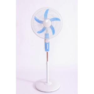 Blue Indoor Rechargeable Stand Fan 16 Inch With Battery